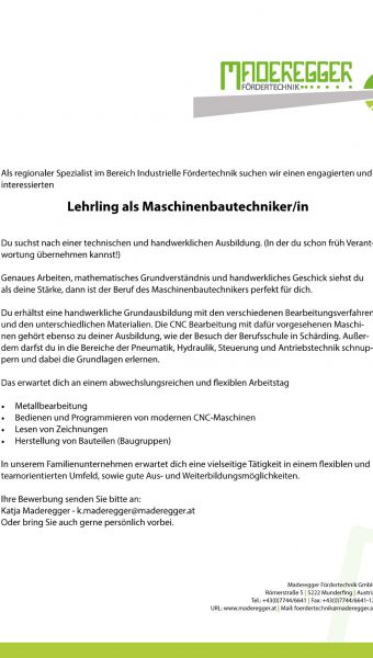 Stellenausschreibung-Lehrling